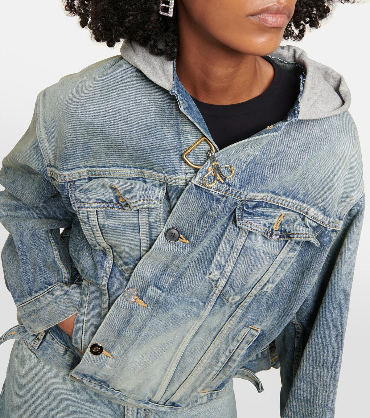 Balenciaga Asymmetric denim jacket Balenciaga