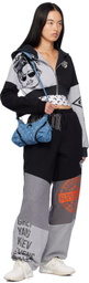 Marine Serre Black Upcycled Graphic Sweatpants