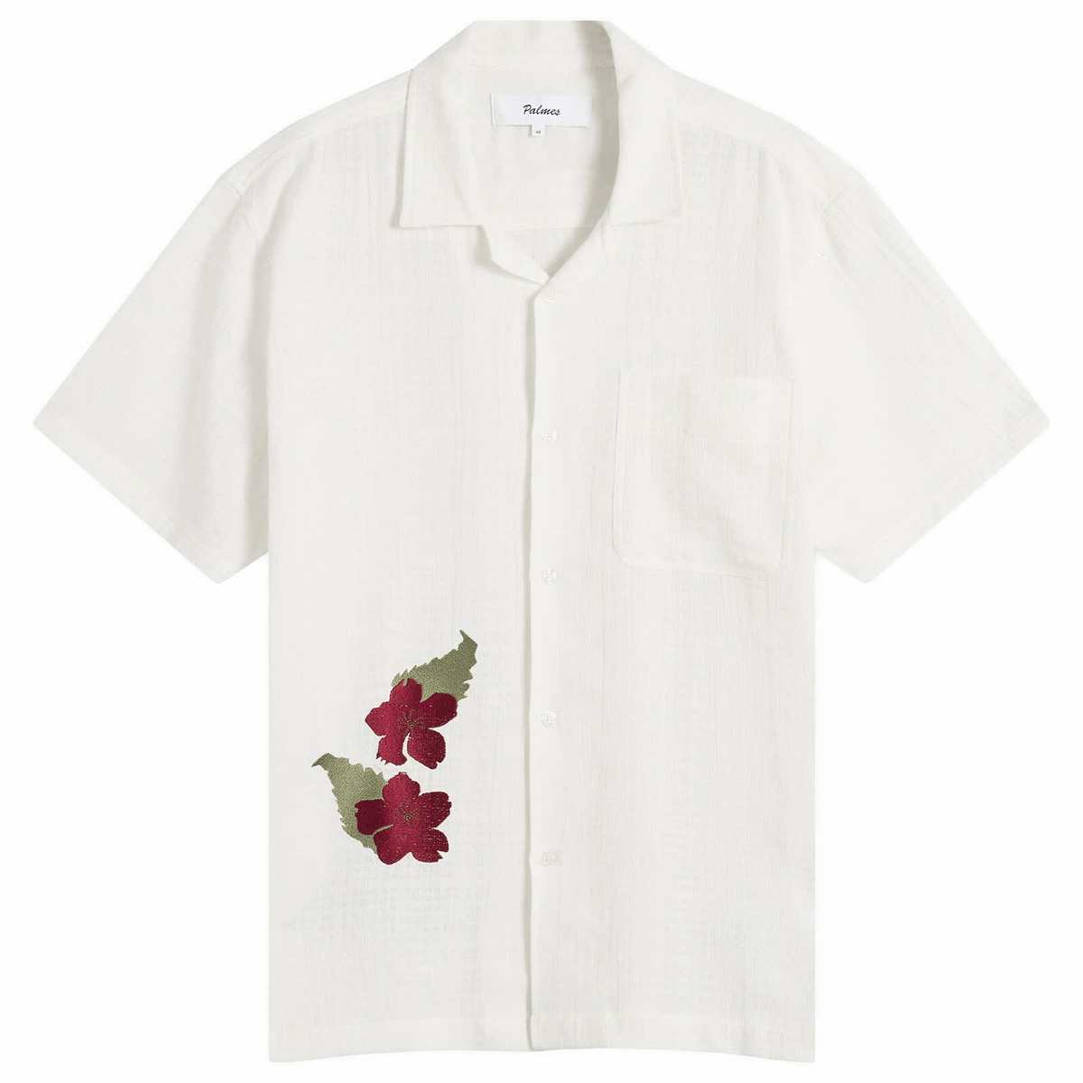 Palmes Men's Ramus Camp-Collar Shirt in Off-White