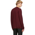 Comme des Garcons Homme Plus Burgundy Worsted Yarn Sweater