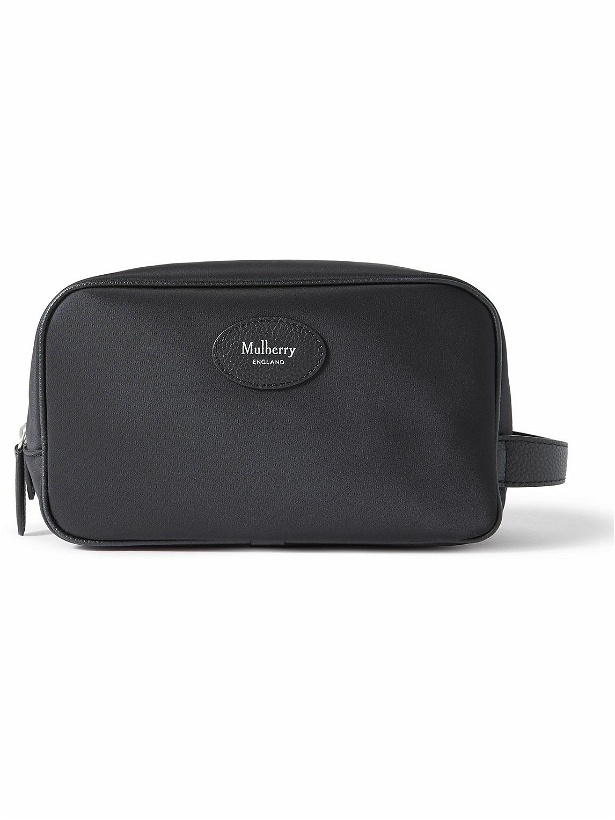 Photo: Mulberry - Heritage Leather-Trimmed Recycled-Shell Wash Bag