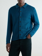 Inis Meáin - Merino Wool and Linen-Blend Cardigan - Blue