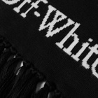 Off-White Women's Logo Scarf With No Offence Slogan in Black