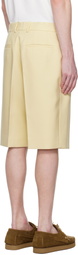 Jil Sander Beige Wool Canvas Shorts