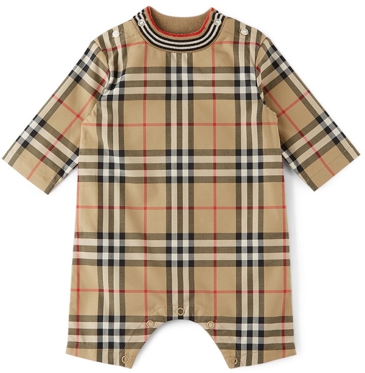 Photo: Burberry Baby Check Michael Jumpsuit