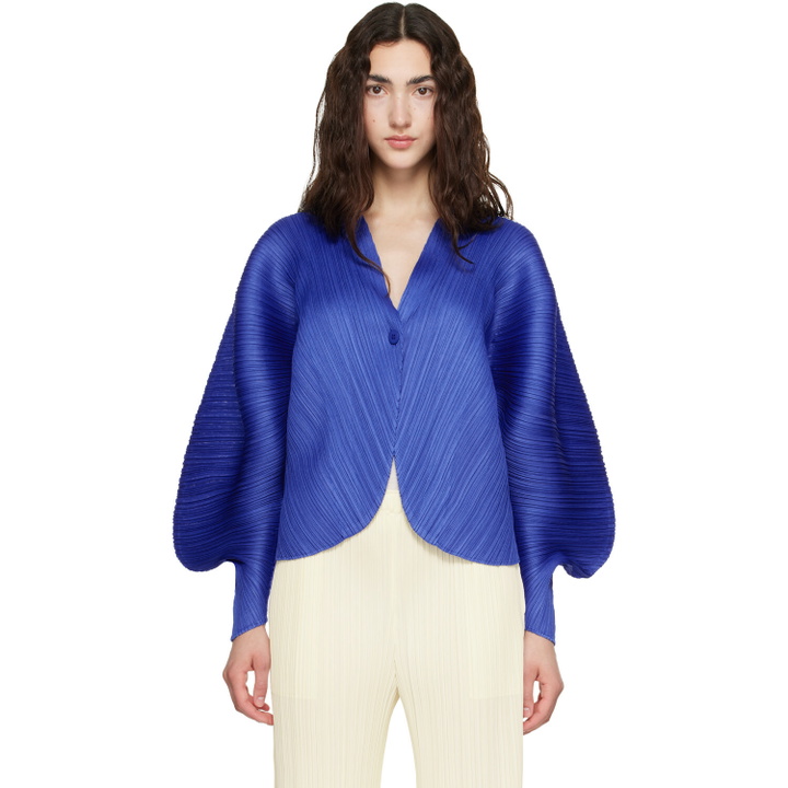Photo: PLEATS PLEASE ISSEY MIYAKE Blue Coast Cardigan