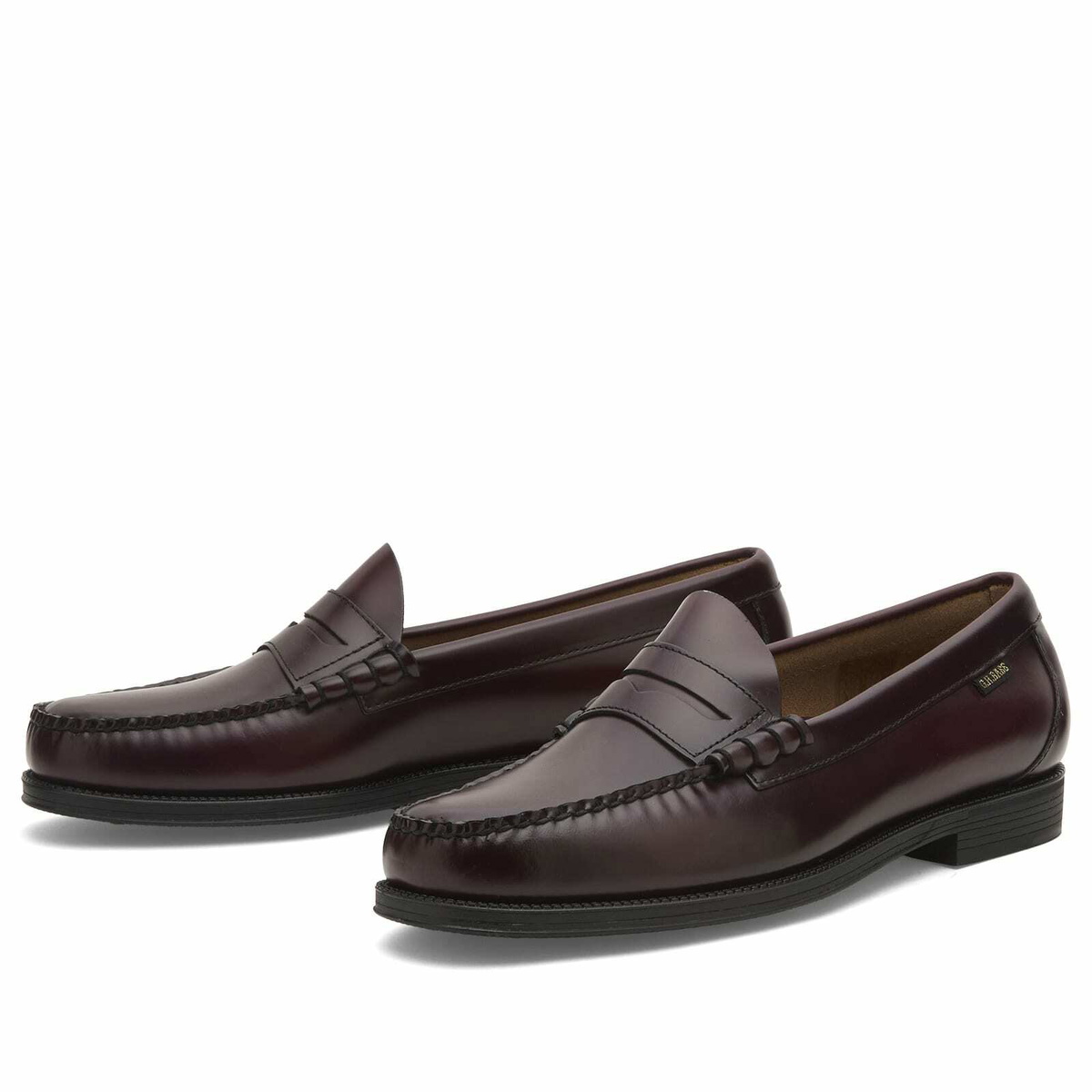 Bass Weejuns Men's Easy Weejun Larson Flag Loafer in Wine Leather