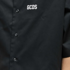GCDS Men's Low Band Logo Bowling Shirt in Black