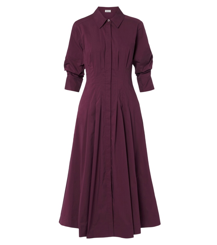 Photo: Simkhai Jazz pleated cotton poplin shirt dress