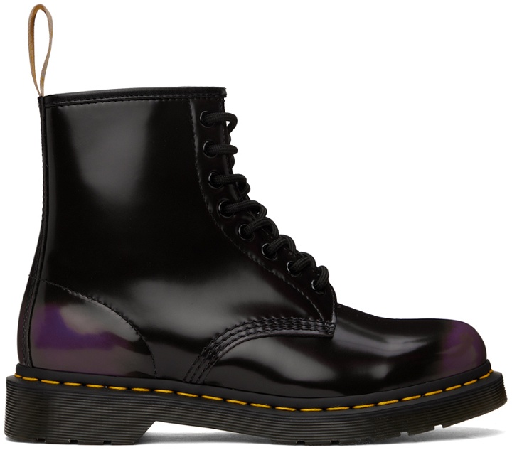 Photo: Dr. Martens Black & Purple 1460 Boots