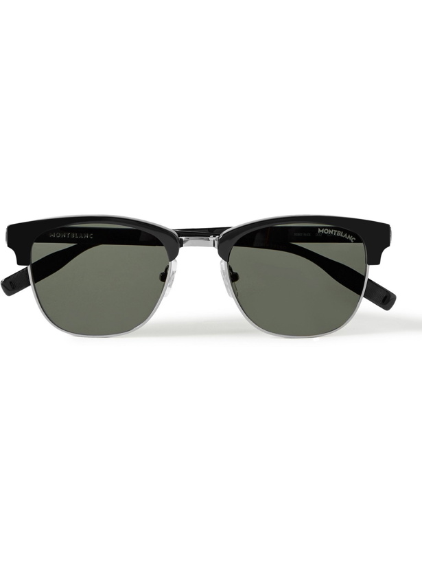 Photo: MONTBLANC - D-Frame Acetate and Silver-Tone Sunglasses - Black