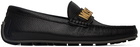 Moschino Black Logo Hardware Loafers