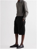 LEMAIRE - Belted Cotton-Canvas Shorts - Black