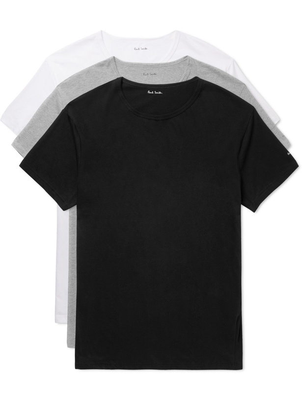 Photo: PAUL SMITH - Three-Pack Cotton-Jersey T-Shirts - Multi