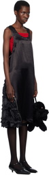 Black Comme des Garçons Black Taffeta Frill Midi Dress