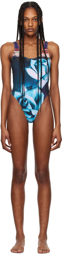 Photo: Jean Paul Gaultier Blue 'The Roses' Swimsuit