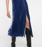Rixo Simone velvet midi dress