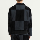 Les Tien Men's Patchwork Utility Jacket in Faded Black