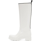 Moncler White Rubber Ginger Tall Boots