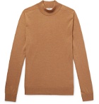 Mr P. - Merino Wool Mock-Neck Sweater - Brown
