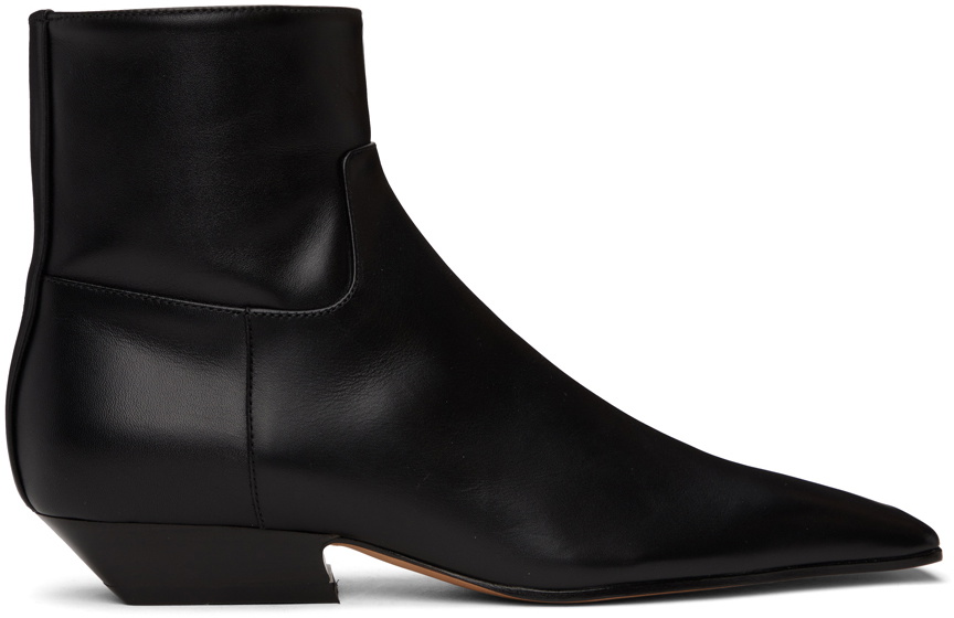 KHAITE Black 'The Marfa' Ankle Boots Khaite