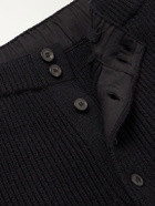 Dries Van Noten - Meru Tapered Ribbed Wool Sweatpants - Black