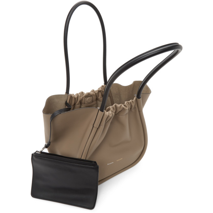 Proenza Schouler Small Ruched Leather Tote - Light Taupe