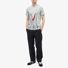 Comme des Garçons SHIRT Men's x Lacoste Oversized Croc T-Shirt in Top Grey