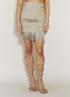 Isa Boulder Chevron-Weave Mini Skirt
