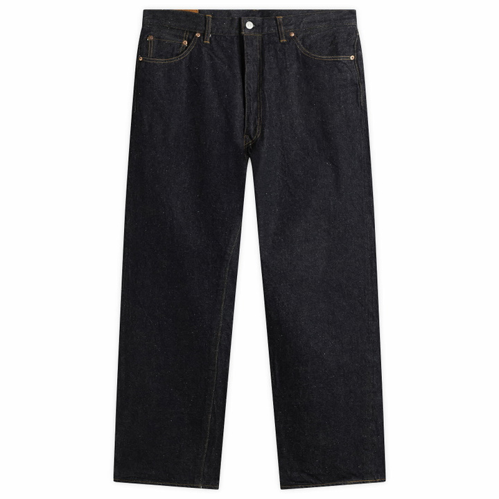 Photo: Kaptain Sunshine Men's Indigo Wash Denim Straight Leg Jeans in Indigo One Wash
