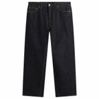 Kaptain Sunshine Men's Indigo Wash Denim Straight Leg Jeans in Indigo One Wash