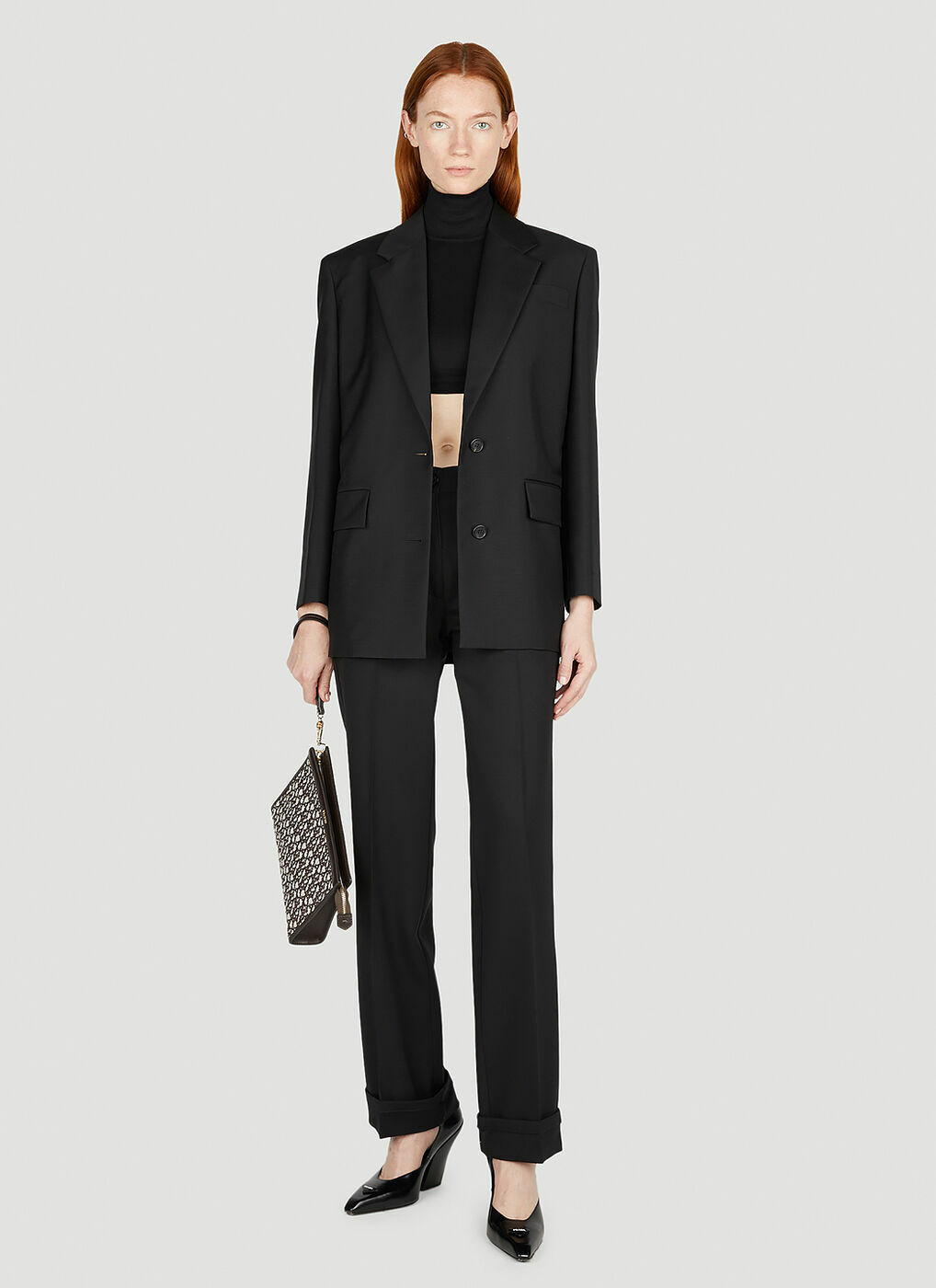 Max Mara - Aire Cropped Top in Black Max Mara