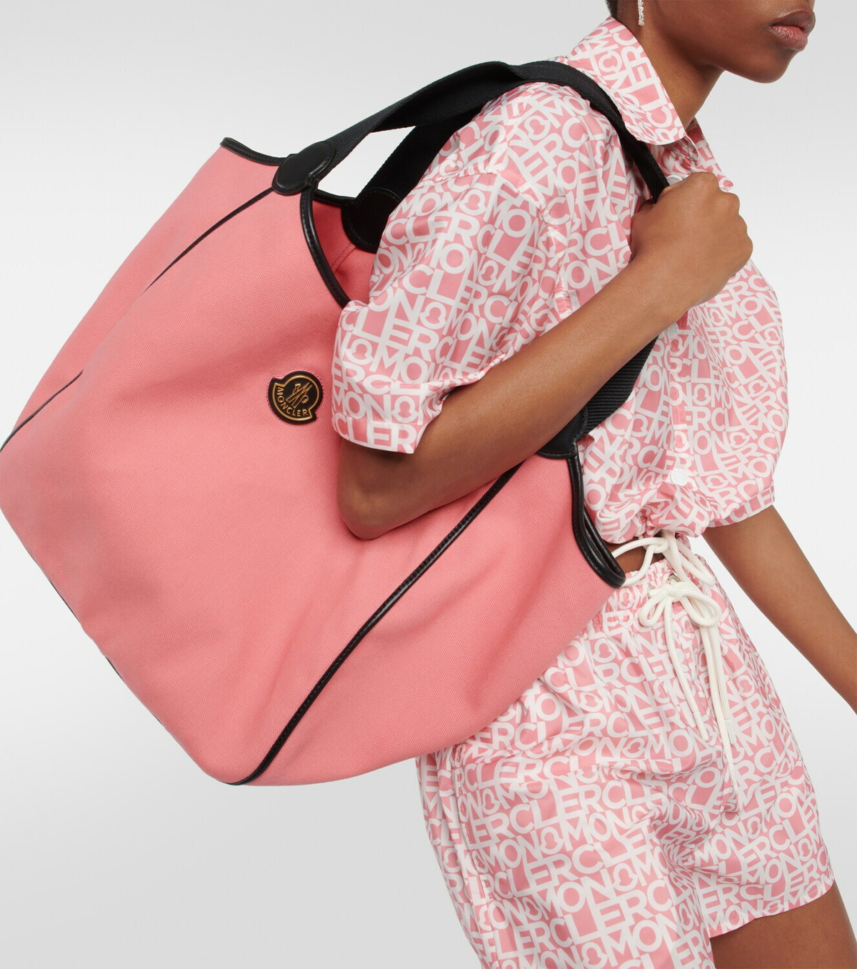 Moncler - Nalani leather-trimmed tote bag Moncler