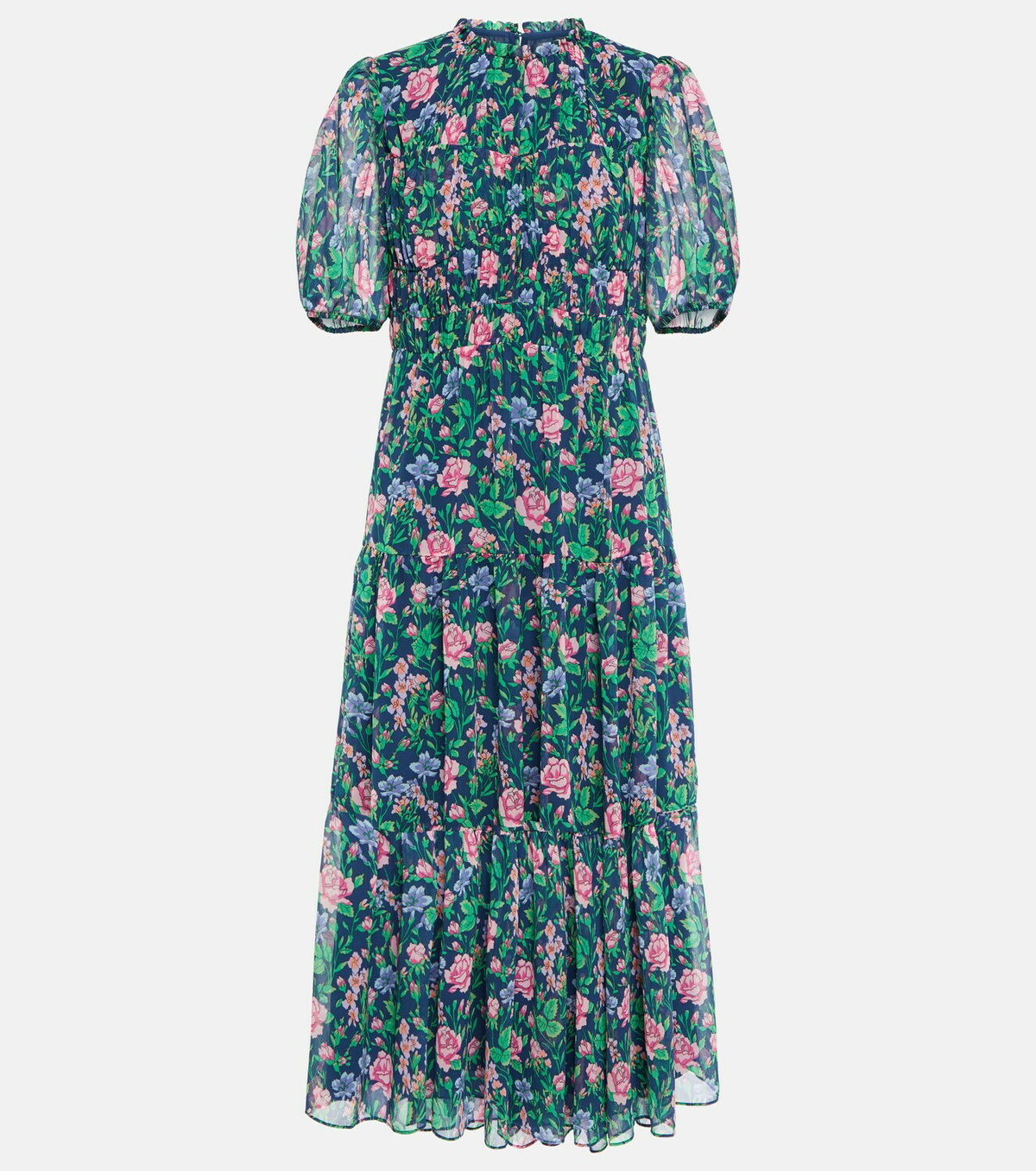 knee length dresses for ladies Blossom Voile Tiered Midi Dress  Diane von Furstenberg HongKong