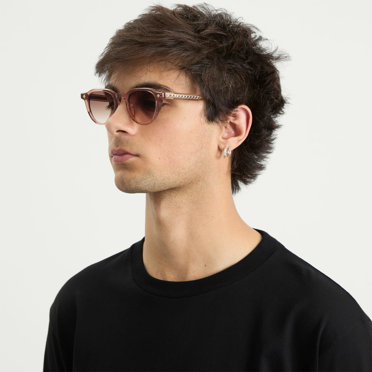 Lunetterie Générale Enfant Terrible Sunglasses in Terra Crystal/Champagne 