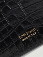 TOM FORD - Croc-Effect Leather Cardholder