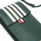 Thom Browne Men's 4 Bar Cross Body Bag in Dark Green