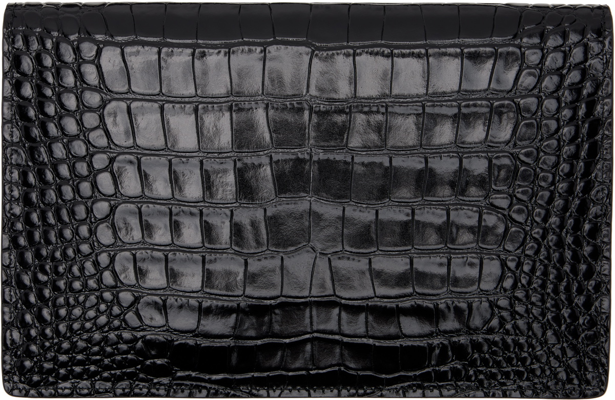 Vivienne Westwood Black Crocodile Envelope Clutch Vivienne Westwood