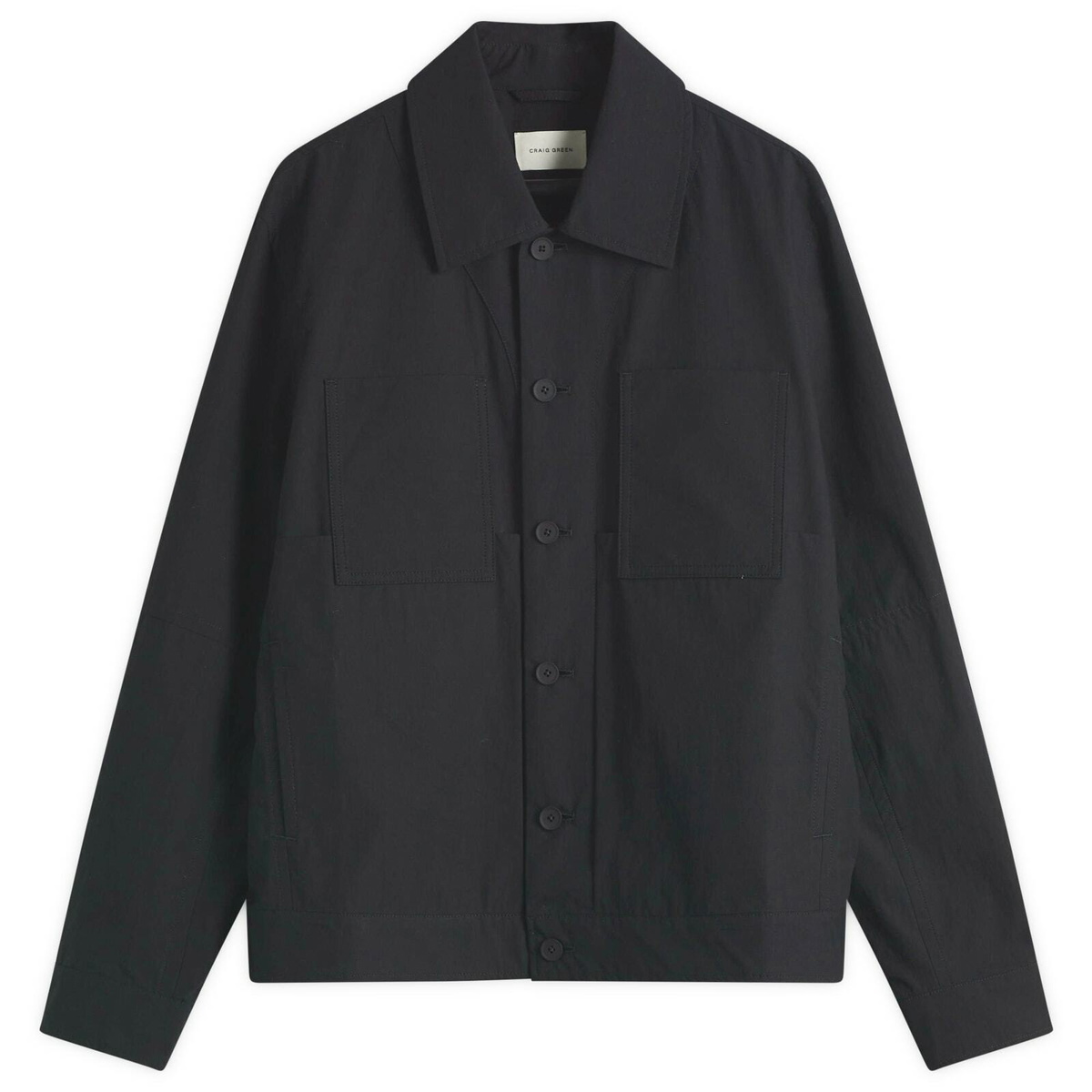 CRAIG GREEN ブルゾン　春夏用　ブラック Craig Green Vibrating Floral Line Stitch Worker Jacket Craig Green