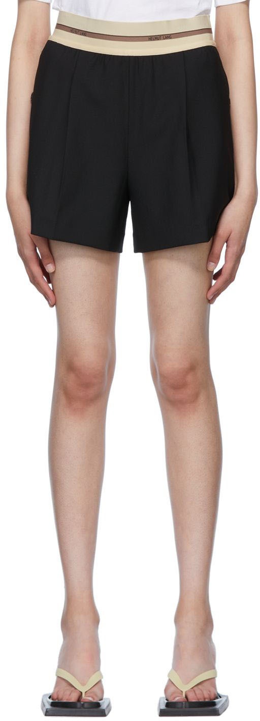 Photo: Helmut Lang Black Pull On Shorts