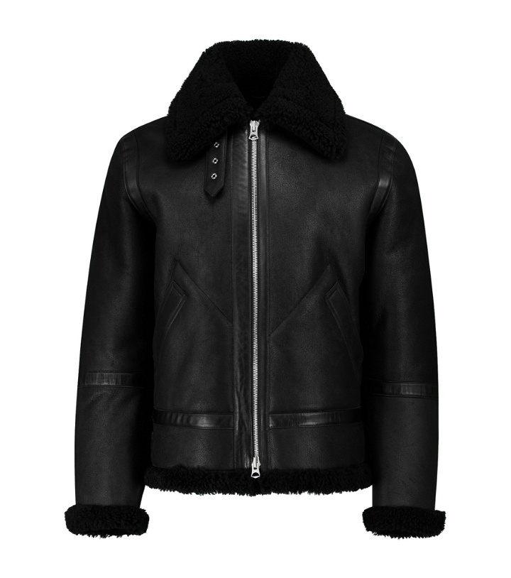 Photo: Acne Studios - Leather and shearling aviator jacket