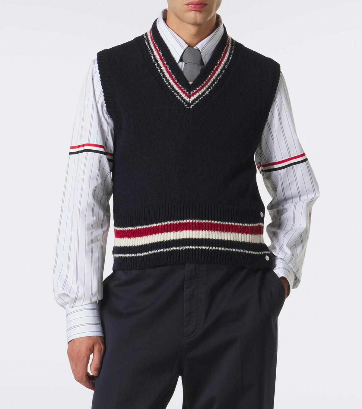 Thom Browne Wool and mohair sweater vest