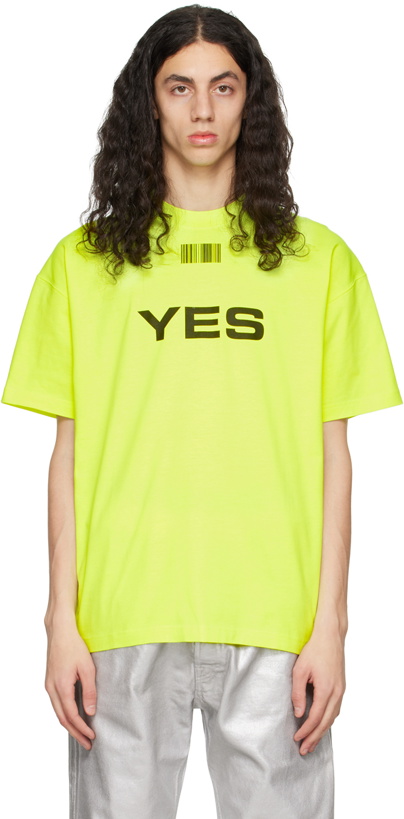 Photo: VTMNTS Yellow 'Yes/No' T-Shirt