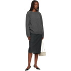 ISSEY MIYAKE Gray Backpack Knit Sweater
