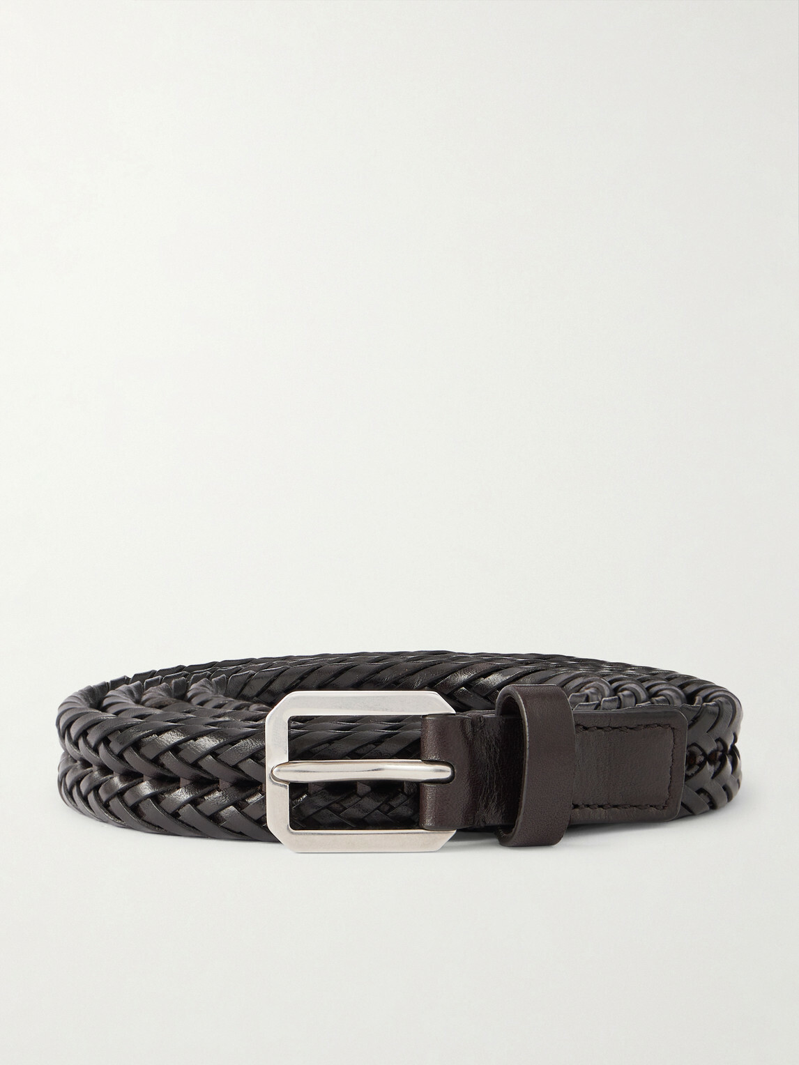 TOM FORD - 2cm Woven Leather Belt - Black