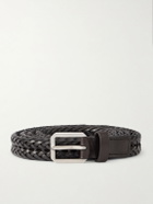 TOM FORD - 2cm Woven Leather Belt - Black