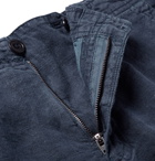 Hartford - Slim-Fit Linen-Chambray Drawstring Shorts - Men - Storm blue