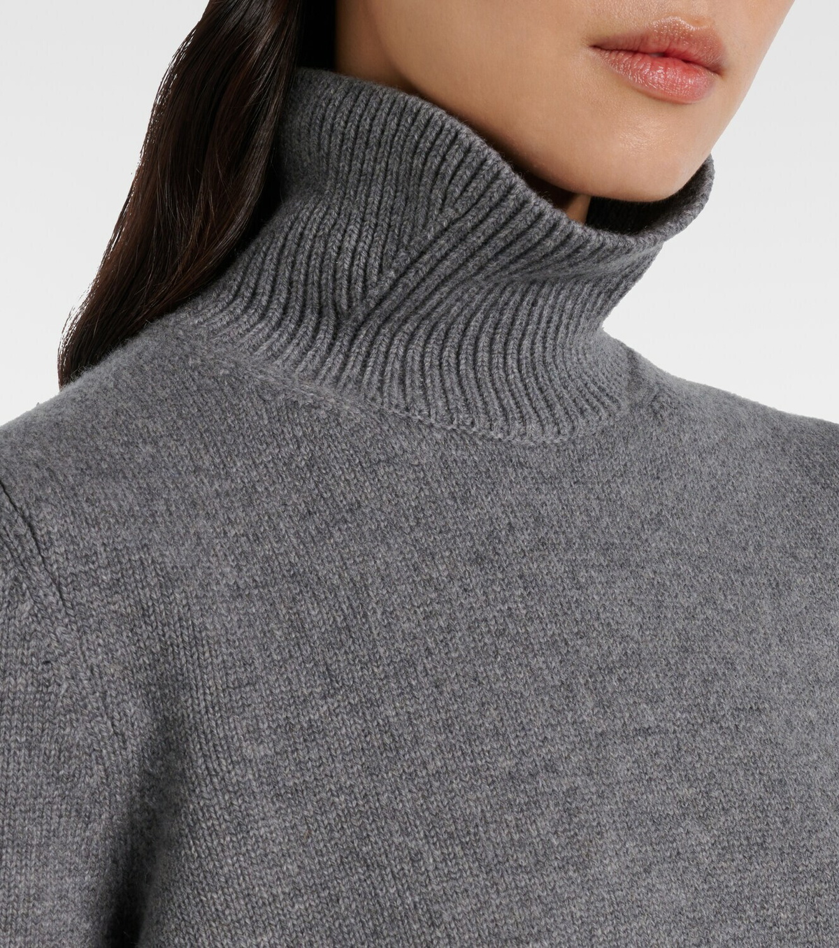 Alaïa Cropped cashmere-blend turtleneck top