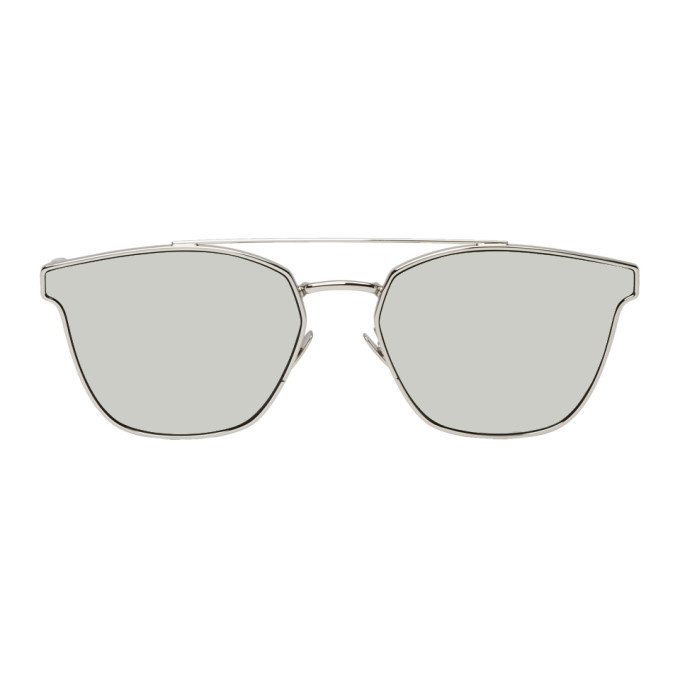 Photo: Saint Laurent Silver SL 28 Metal Sunglasses