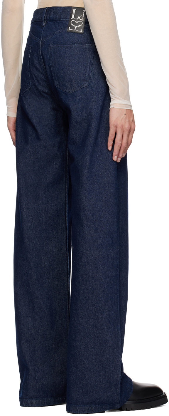 Ludovic de Saint Sernin Indigo Lace-Up Jeans